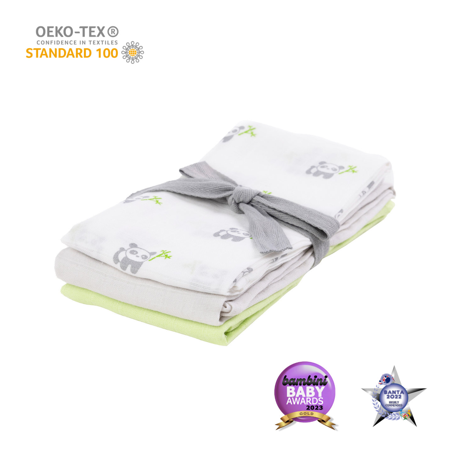 Bamboo Cotton Muslin Squares – 3 Pack - Image 4