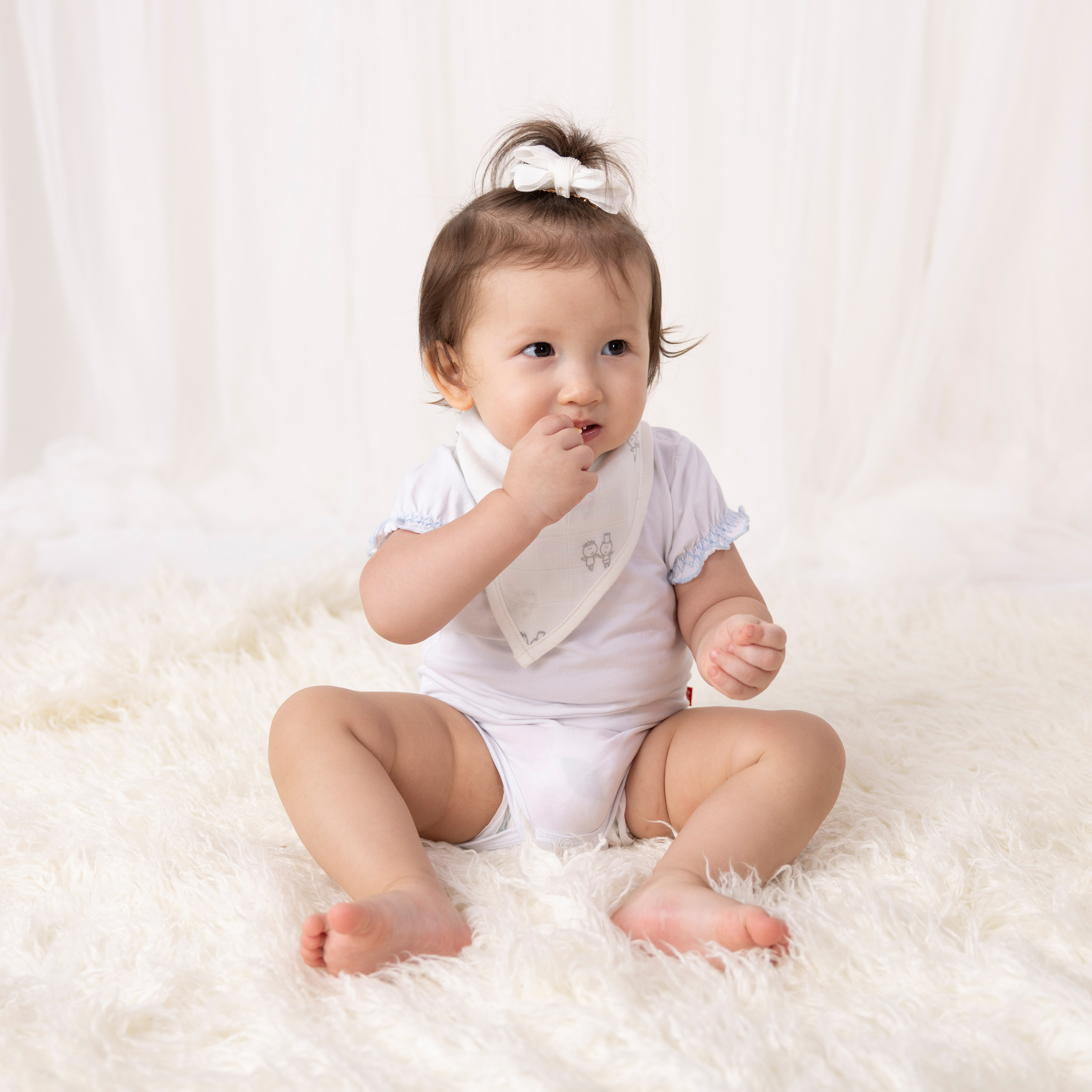 Six Layer Cotton Muslin Bandana Bibs – 3 pack - Image 4